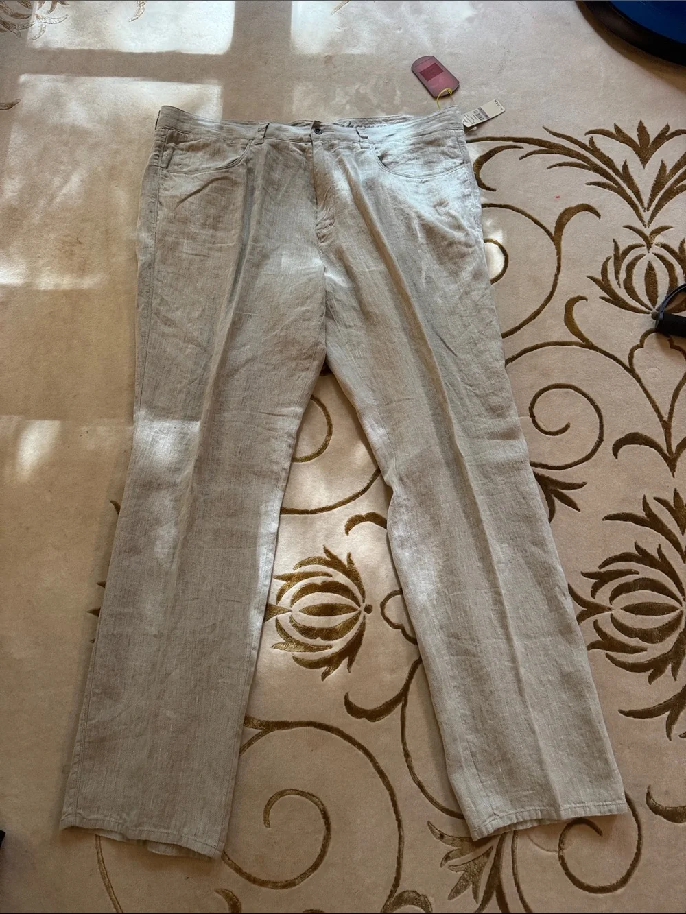 Tommy Bahama Light Beige Linen Chinos